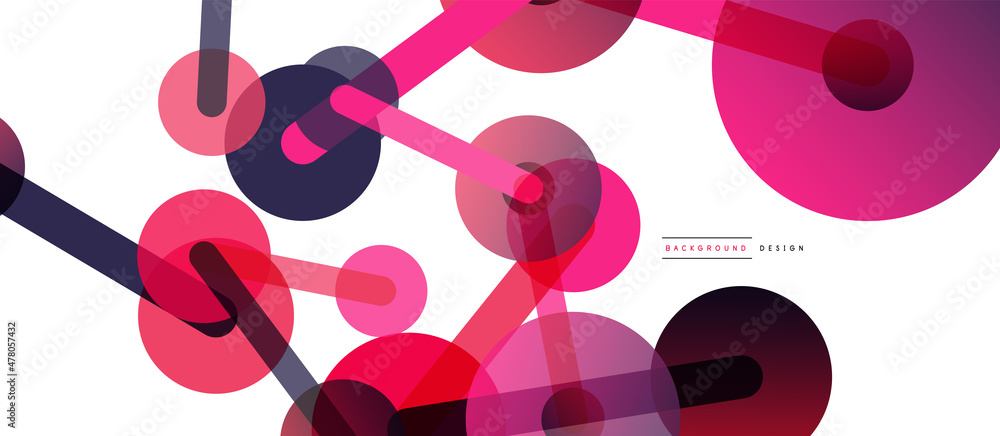 Abstract background. Round dots connected by lines. Trendy techno business template for wallpaper, banner, background or landing Abstract background. Round dots connected by lines. Trendy techno business template for wallpaper, banner, background or landing