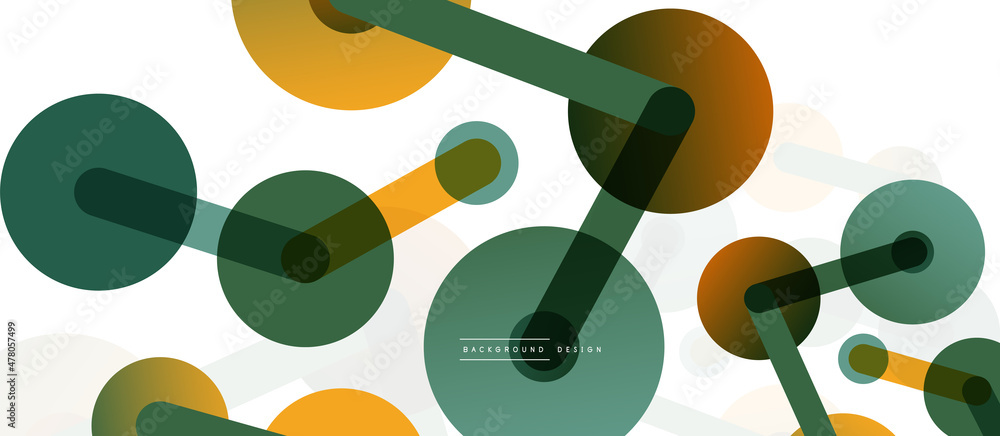 Abstract background. Round dots connected by lines. Trendy techno business template for wallpaper, banner, background or landing Abstract background. Round dots connected by lines. Trendy techno business template for wallpaper, banner, background or landing
