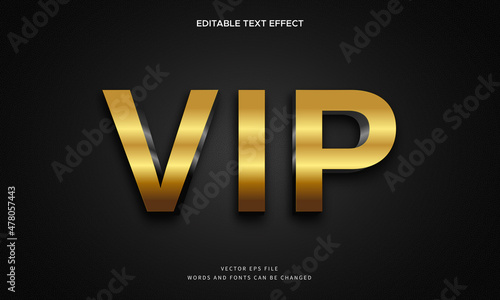 Gold VIP text style effect