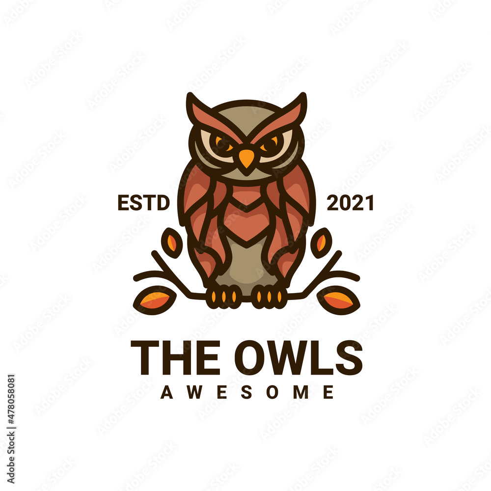 Illustration vector graphic of The Owl, good for logo design
