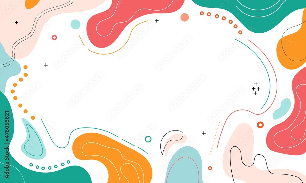 Modern abstract floral art vector leaves background