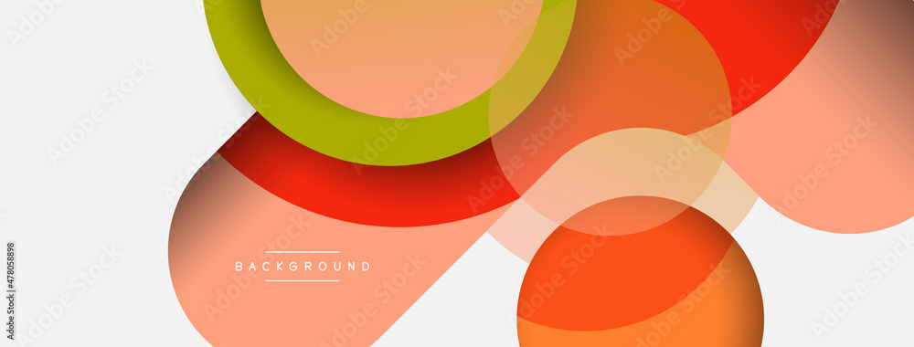 Vector round shapes circles minimal geometric background. Vector illustration for wallpaper banner background or landing page Vector round shapes circles minimal geometric background. Vector illustration for wallpaper banner background or landing page