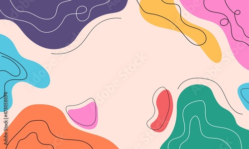 Abstract Shapes Colorful Background