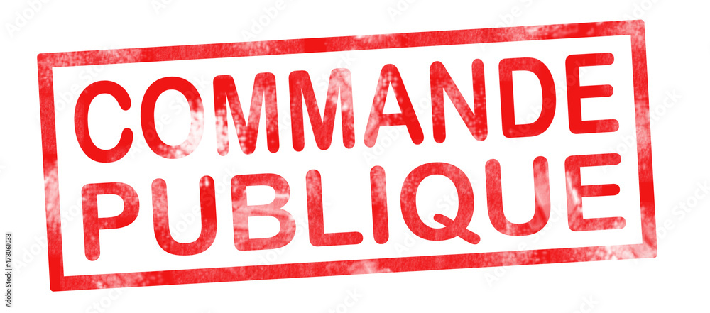 Public order in French translation writing in red ink pad Public order in French translation writing in red ink pad