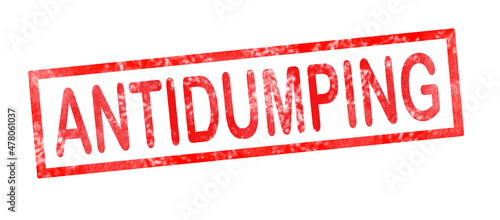 Antidumping writing in red ink pad