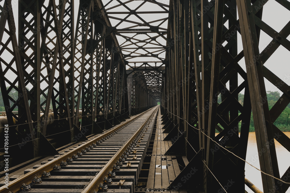 Fototapeta premium Guillermard bridge is an old railway track bridge which is located in Tanah Merah, Kelantan, Malaysia.