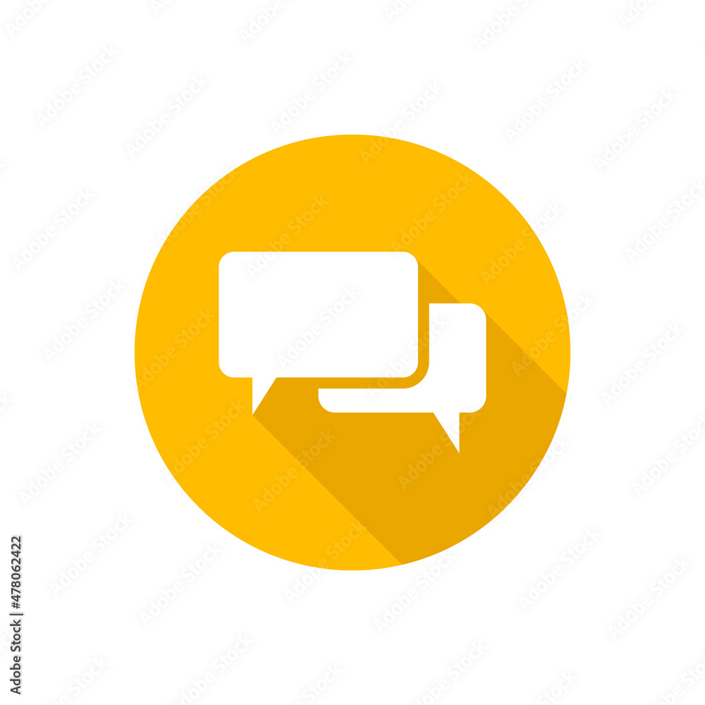 Chat flat icon with shadow Chat flat icon with shadow