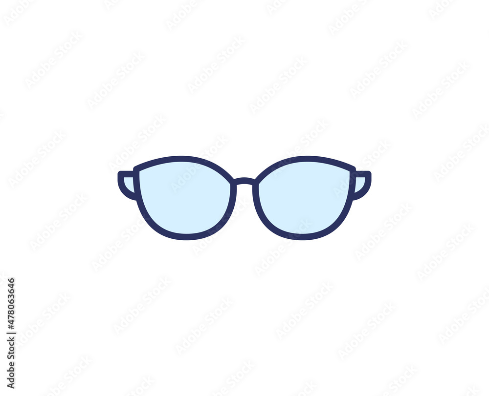 Fototapeta premium Glasses line icon. High quality outline symbol for web design or mobile app. Thin line sign for design logo. Color outline pictogram on white background