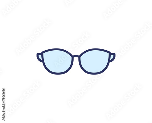 Glasses line icon. High quality outline symbol for web design or mobile app. Thin line sign for design logo. Color outline pictogram on white background