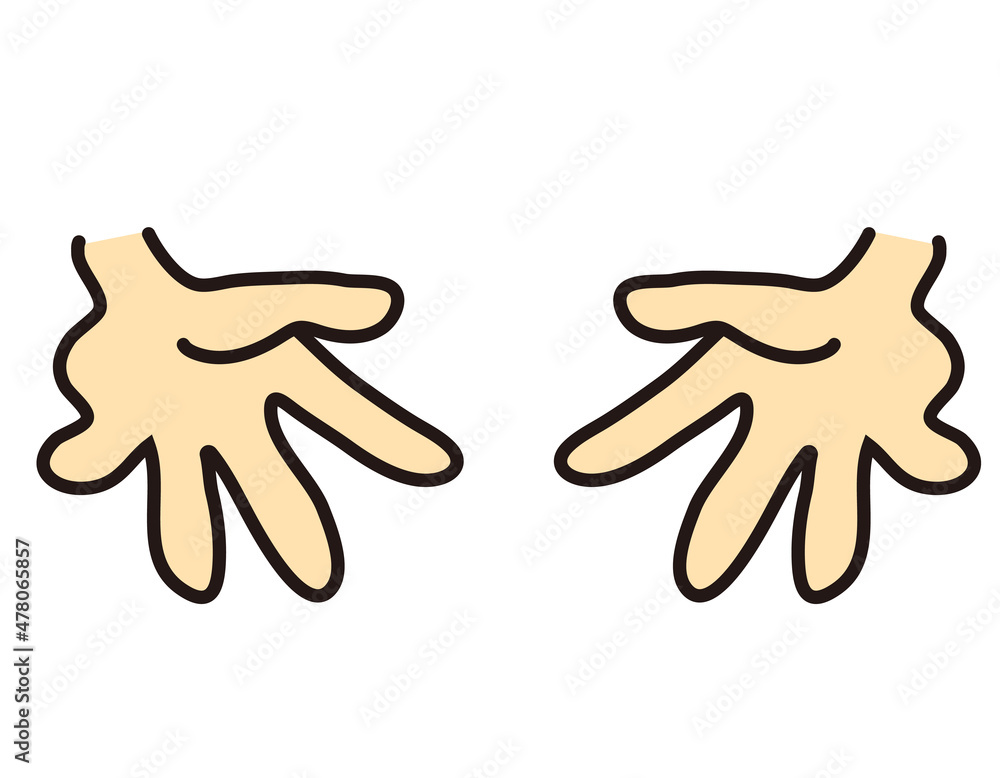 Obraz premium じゃんけん ハンドサイン ベクターイラスト