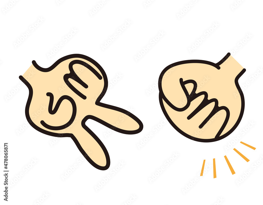 じゃんけん ハンドサイン ベクターイラスト Stock Vector Adobe Stock