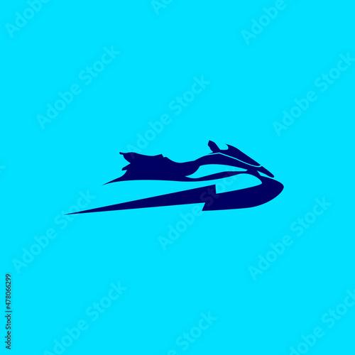 isolated shape jet boat logo design vector graphic symbol icon sign illustration creative idea