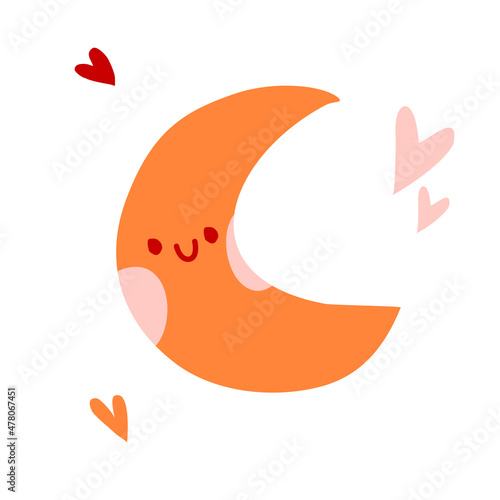 funny moon vector image on white background