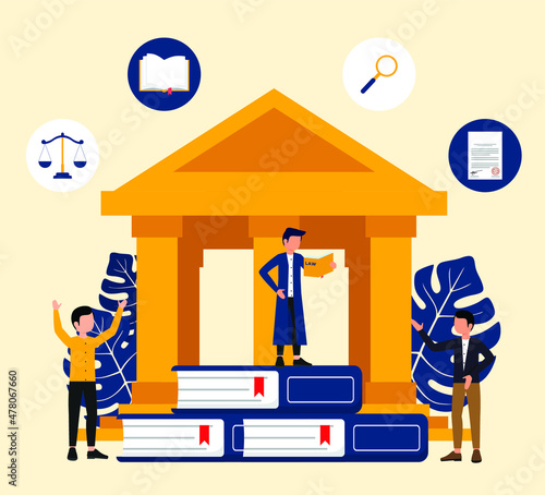 Law firm, corporate Lawyer advisor concept