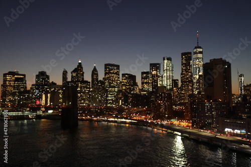 New York at night in 2017  Brooklin Bridge