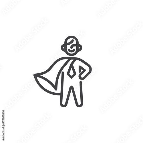 Cloak superhero line icon