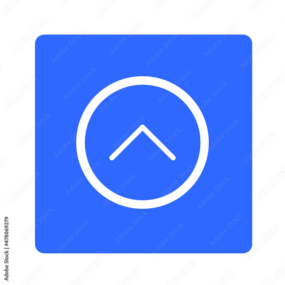 Up Arrow Icon. up arrow icon vector in trendy flat style. up arrow icon image, up arrow icon illustration in circle isolated on blue background Up Arrow Icon. up arrow icon vector in trendy flat style. up arrow icon image, up arrow icon illustration in circle isolated on blue background