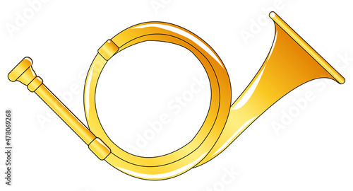 French Curved Hunting Horn