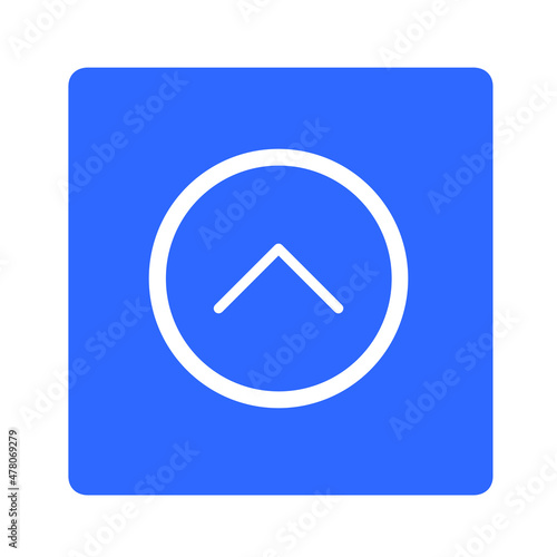 Free Download Up Arrow Icon. up arrow icon vector in trendy flat style. up arrow icon image, up arrow icon illustration in circle isolated on blue background - GFXLoad