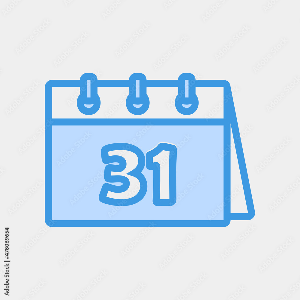 Last day icon vector illustration in blue style about calendar and date, use for website mobile app presentation Last day icon vector illustration in blue style about calendar and date, use for website mobile app presentation