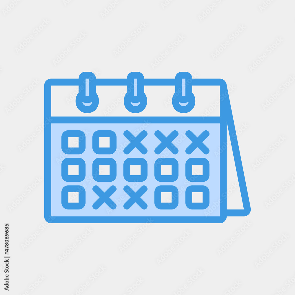 Schedule icon vector illustration in blue style about calendar and date, use for website mobile app presentation Schedule icon vector illustration in blue style about calendar and date, use for website mobile app presentation