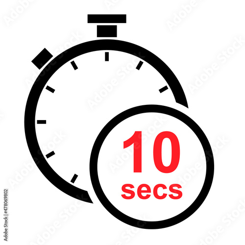 Timer sport icon, stopwatch digital graphic symbol, time circle sign vector illustration button. Stop and start measure