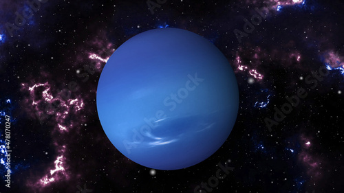 Neptune rotating on outer space 4K Planet of Neptune. Neptune loop © K. Vikas