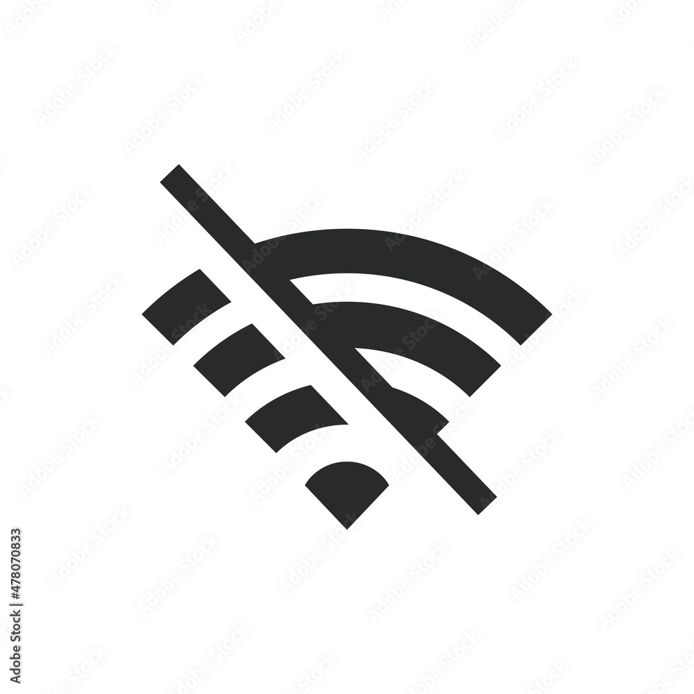 wifi signal off icon vector design illustration wifi signal off icon vector design illustration