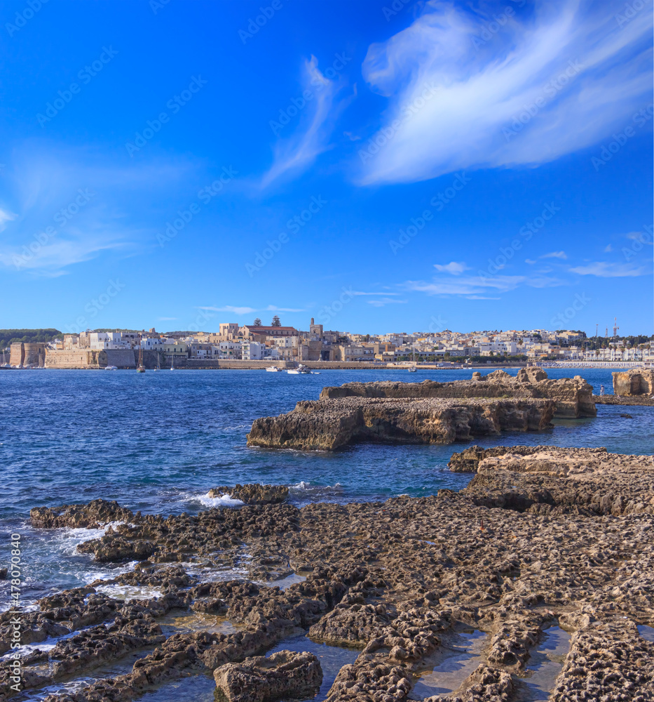 The most beautiful villages in Italy: Otranto skyline in Apulia region. Set on a rocky spur on Italy's most easterly coastline, Otranto is about 45km away from Lecce on the Salento peninsula's Adriati