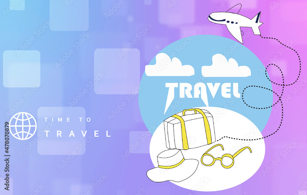 Naklejka premium 2d illustration safe travel after covid 