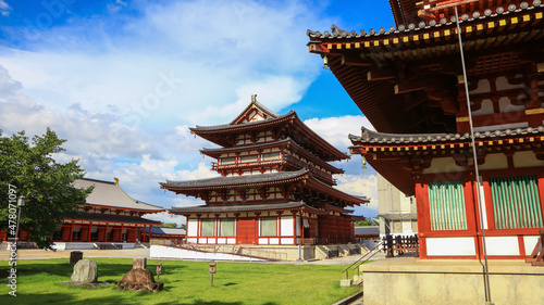 Architecture of Yakushiji Temple is one of the Seven Great Temples of Nanto  located in Nara Japan.