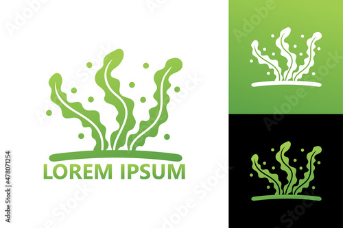 Seaweed logo template design vector