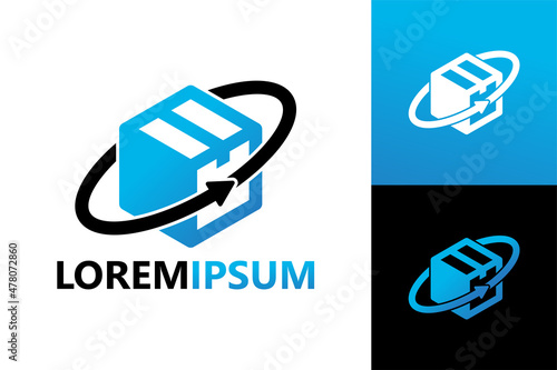 Trade box delivery logo template design vector