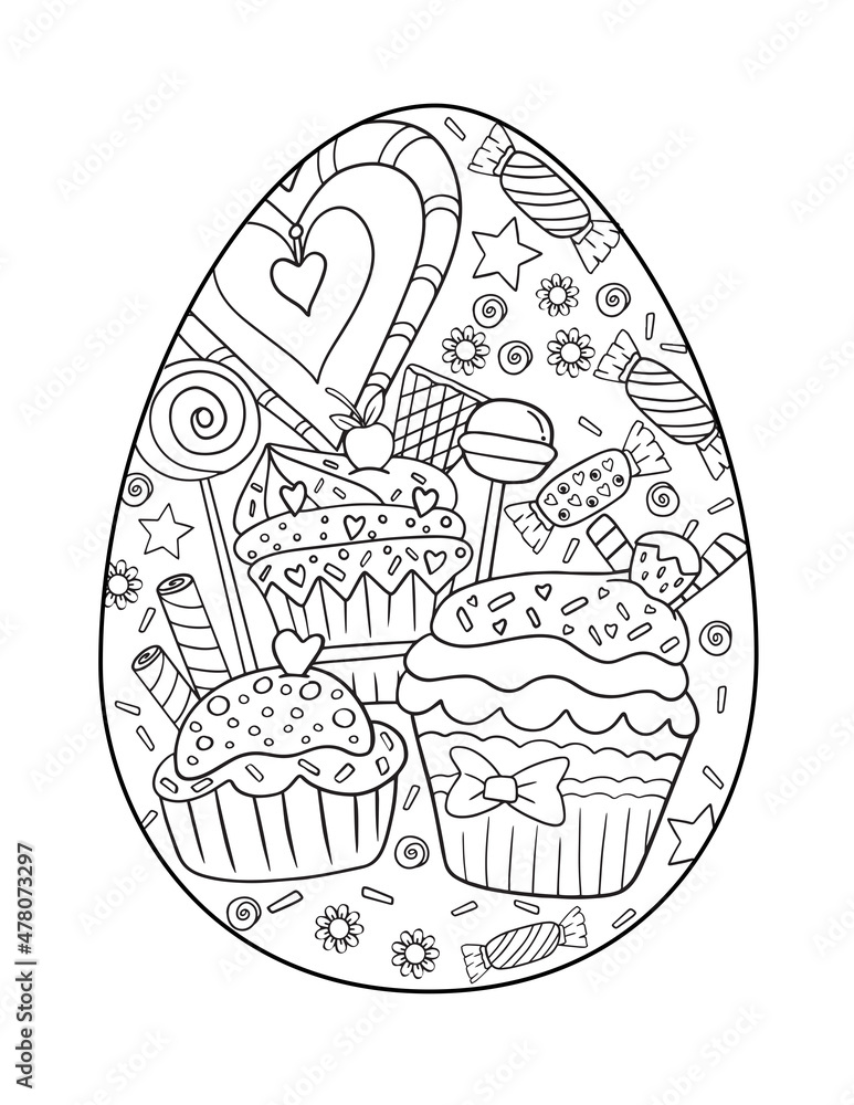 Easter coloring page for Adults. Easter coloring pages. Adult coloring ...