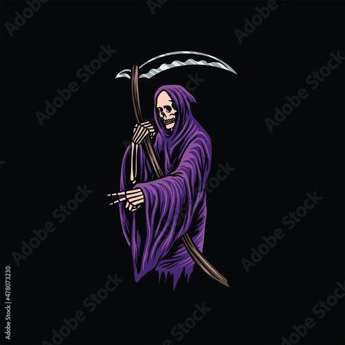 grim reaper illustration vector design