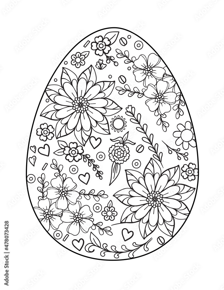 Easter coloring page for Adults. Easter coloring pages. Adult coloring