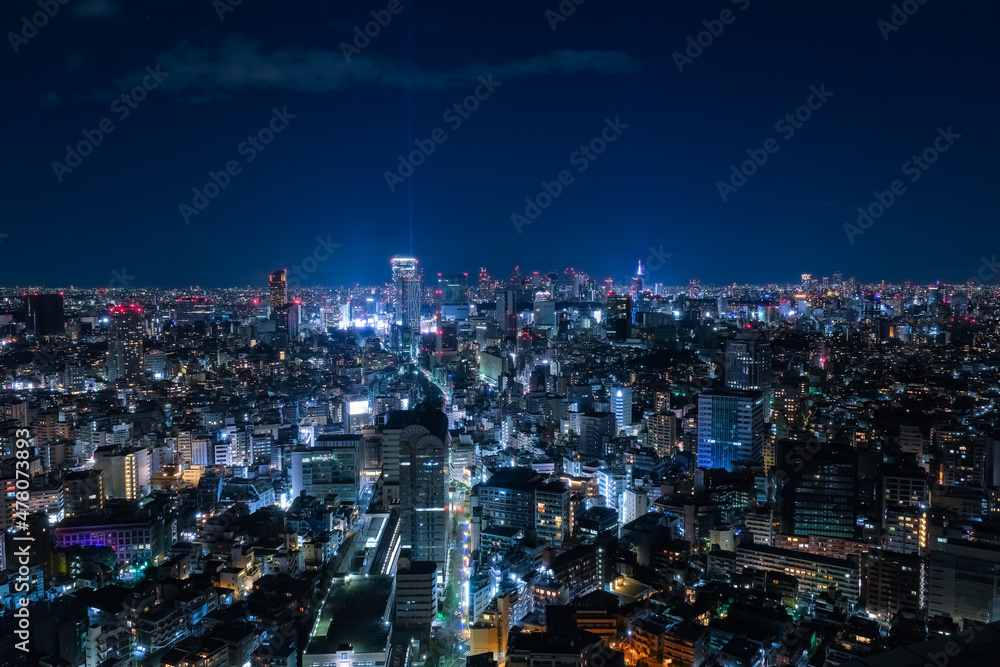 東京都 恵比寿ガーデンプレイスタワーからの夜景 渋谷方面