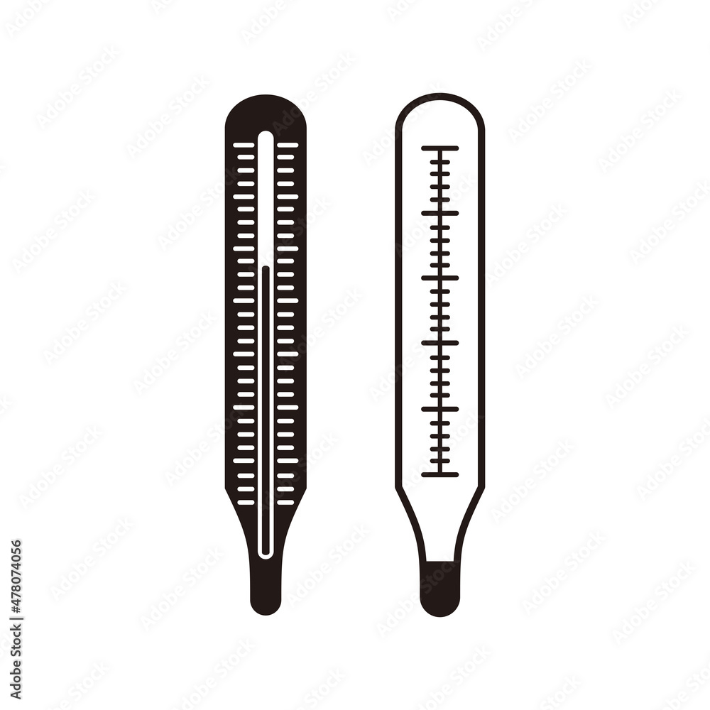 Thermometer set icon vector illustration sign Thermometer set icon vector illustration sign
