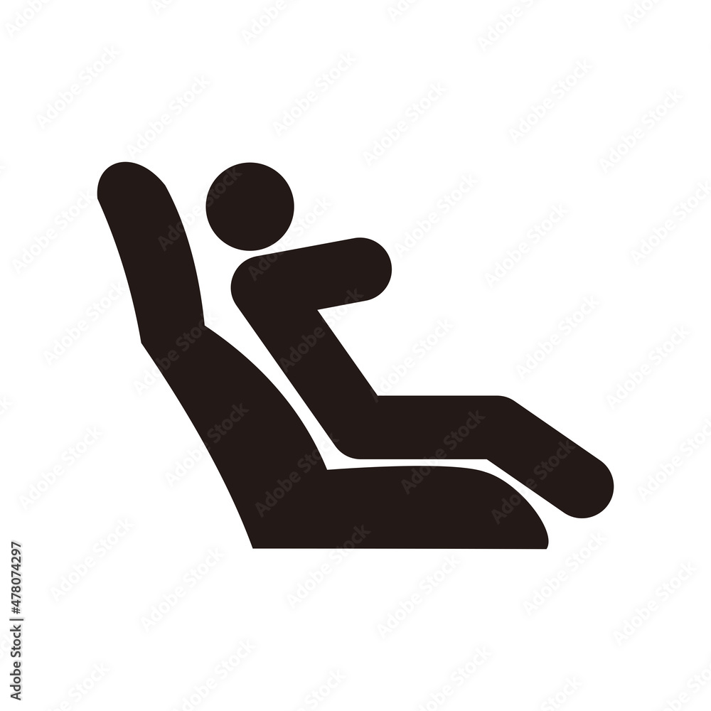 Lower anchors and tethers for children. Single flat icon on white background Lower anchors and tethers for children. Single flat icon on white background