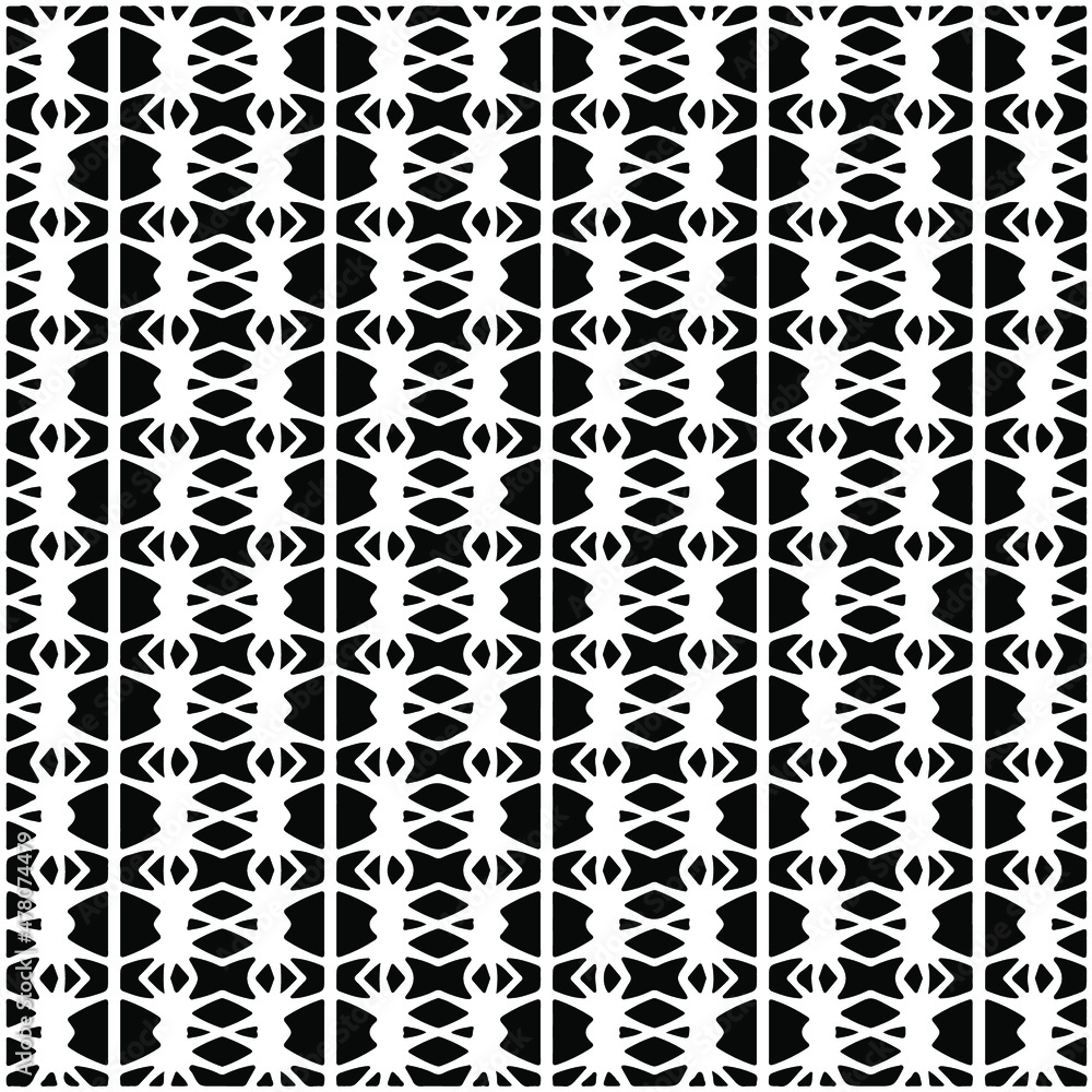 Seamless ethnic pattern color black and white.Can be used in fabric design for clothes, accessories; decorative paper, wrapping, background, wallpaper, Vector illustration.
Seamless ethnic pattern color black and white.Can be used in fabric design for clothes, accessories; decorative paper, wrapping, background, wallpaper, Vector illustration.