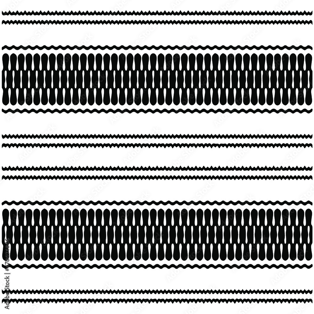 Seamless ethnic pattern color black and white.Can be used in fabric design for clothes, accessories; decorative paper, wrapping, background, wallpaper, Vector illustration. Seamless ethnic pattern color black and white.Can be used in fabric design for clothes, accessories; decorative paper, wrapping, background, wallpaper, Vector illustration.