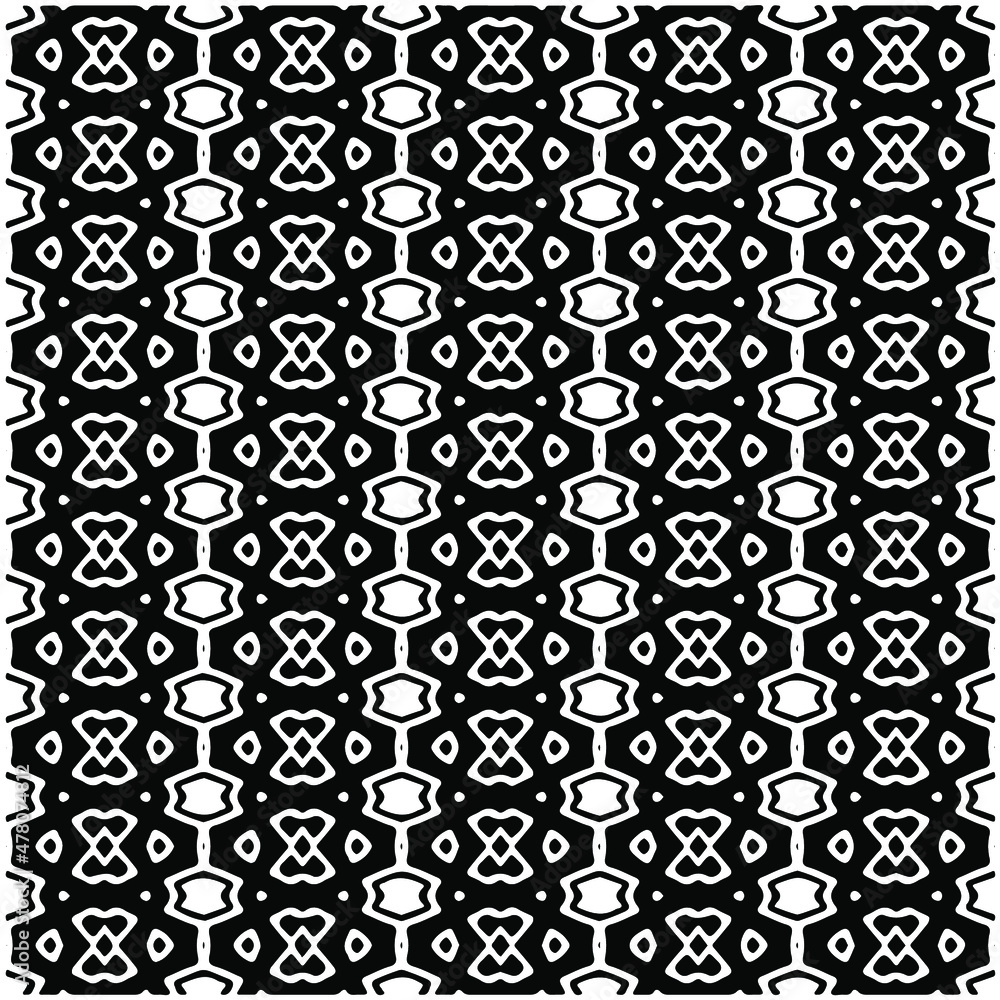 Seamless ethnic pattern color black and white.Can be used in fabric design for clothes, accessories; decorative paper, wrapping, background, wallpaper, Vector illustration. Seamless ethnic pattern color black and white.Can be used in fabric design for clothes, accessories; decorative paper, wrapping, background, wallpaper, Vector illustration.
