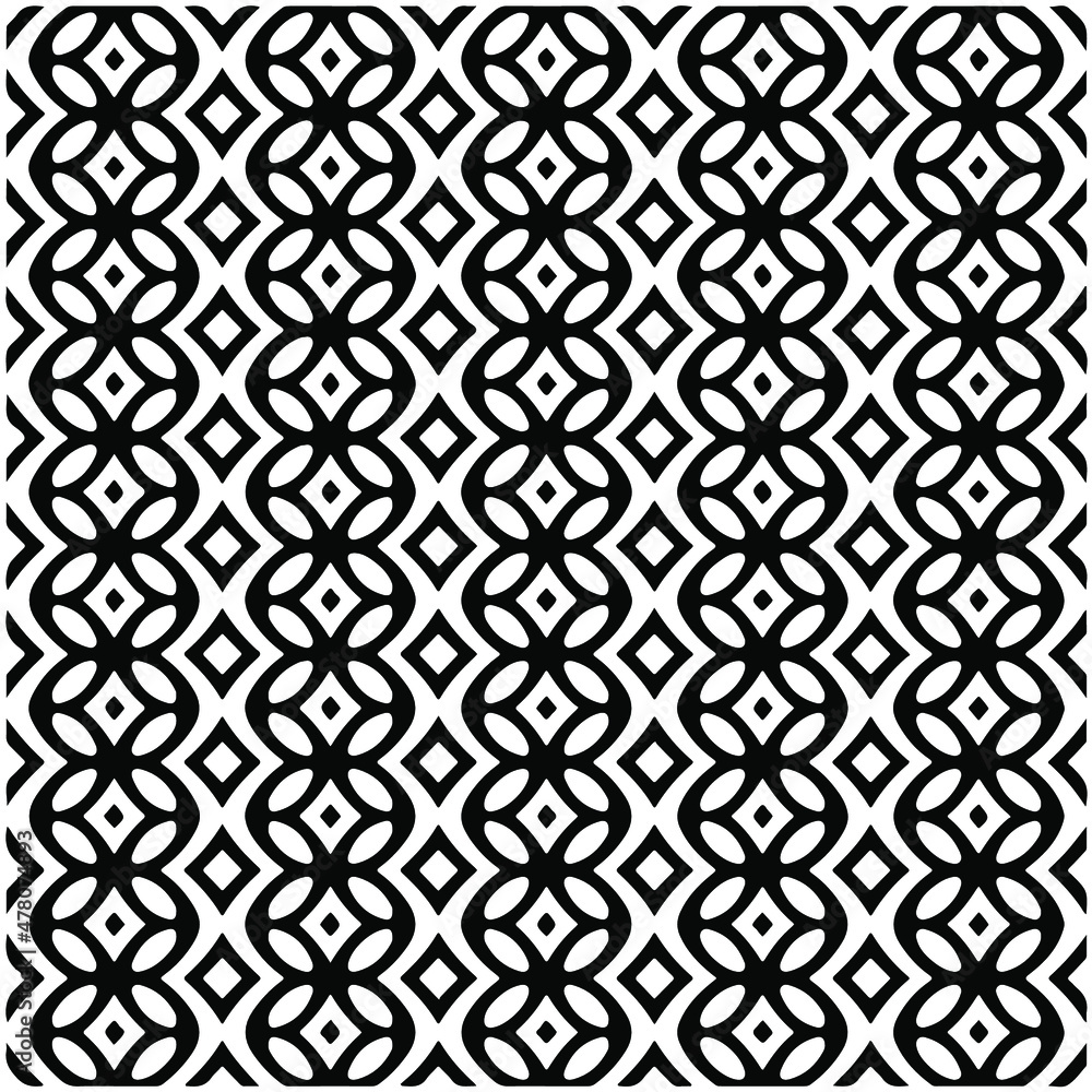 Seamless ethnic pattern color black and white.Can be used in fabric design for clothes, accessories; decorative paper, wrapping, background, wallpaper, Vector illustration. Seamless ethnic pattern color black and white.Can be used in fabric design for clothes, accessories; decorative paper, wrapping, background, wallpaper, Vector illustration.