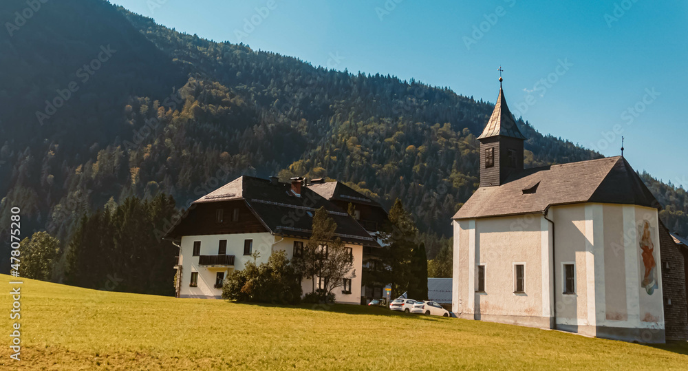 Beautiful church on a sunny summer day near Abtenau, Salzburg, Austria Beautiful church on a sunny summer day near Abtenau, Salzburg, Austria