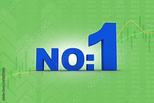 word no.1  - 3d rendering
