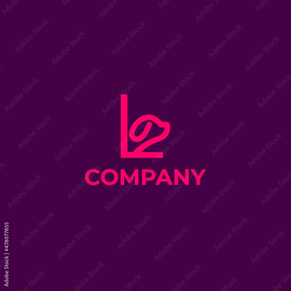 Logo with a combination of Letter L and animal or dog. This logo is perfect for a business that deals with a pet clinic or pet shop. Logo with a combination of Letter L and animal or dog. This logo is perfect for a business that deals with a pet clinic or pet shop.