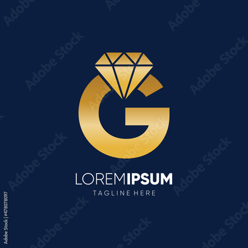 Letter G Diamond Logo Design Vector Icon Graphic Emblem Illustration