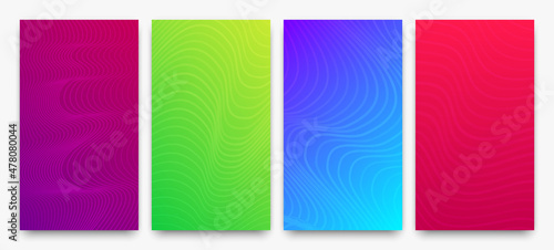 Modern colorful gradient background with wave lines