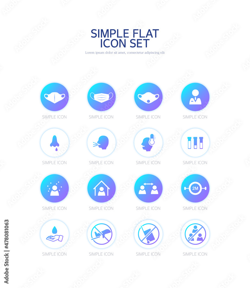 Simple gradient background flat icon.
Simple gradient background flat icon.