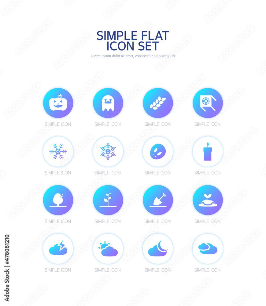 Simple gradient background flat icon.
Simple gradient background flat icon.